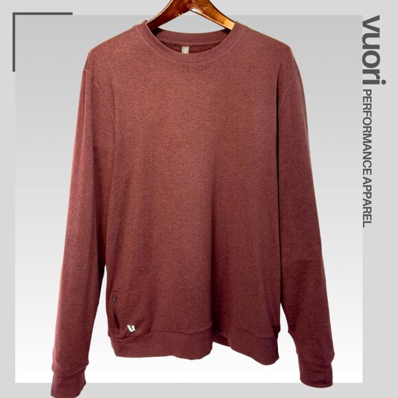 Vuori Other - vuori Men's Ponto Performance Crew in Fudge Melange - XL